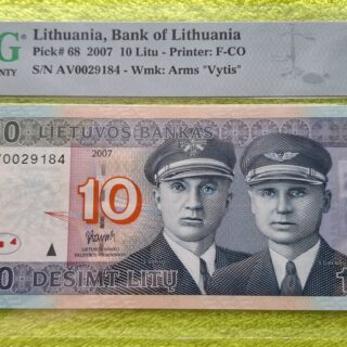 2007 10 litų UNC 66