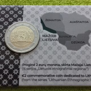 2025 2 € moneta "Mažoji Lietuva" kortelėje