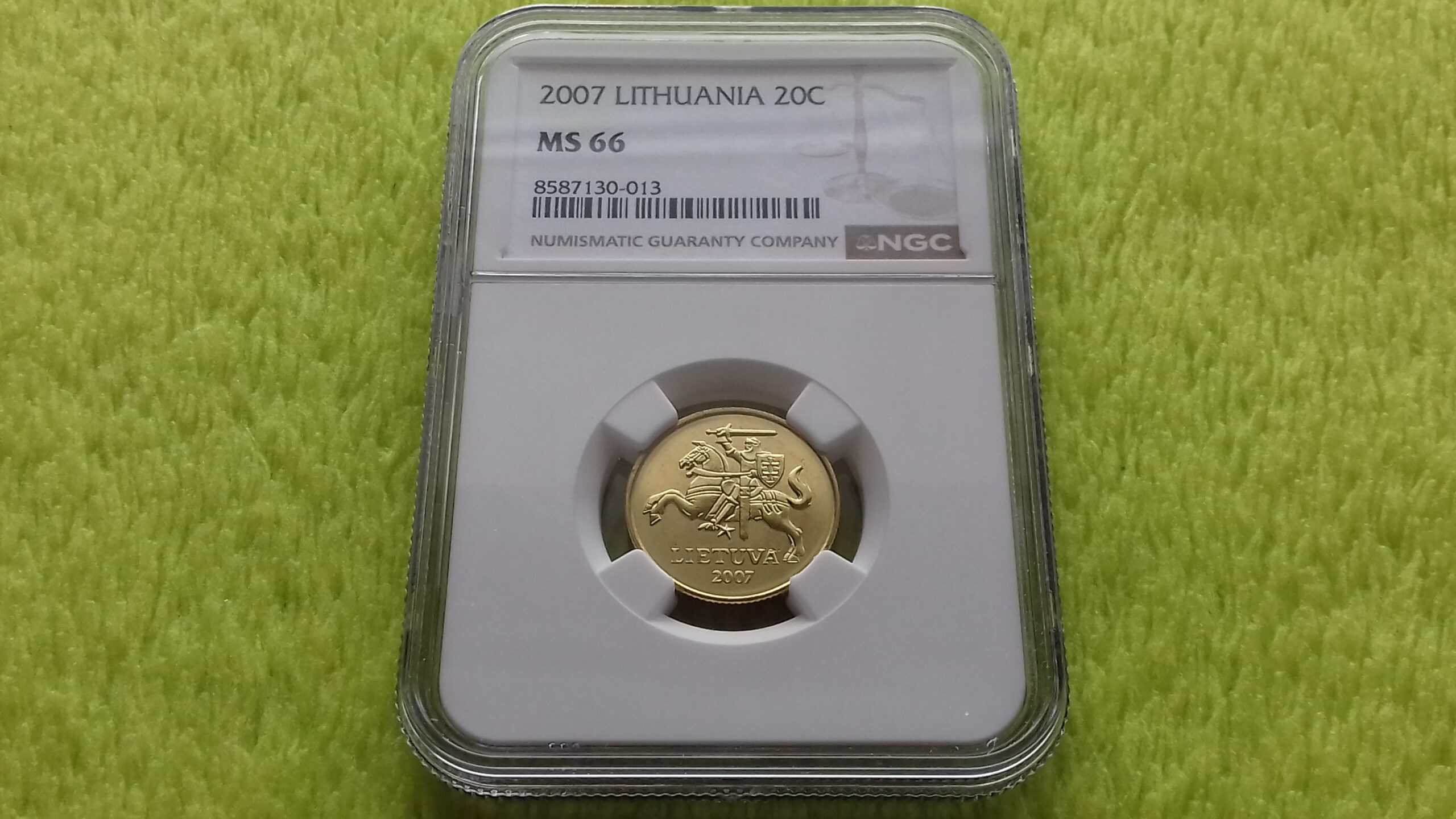 2007 20 centų MS 66