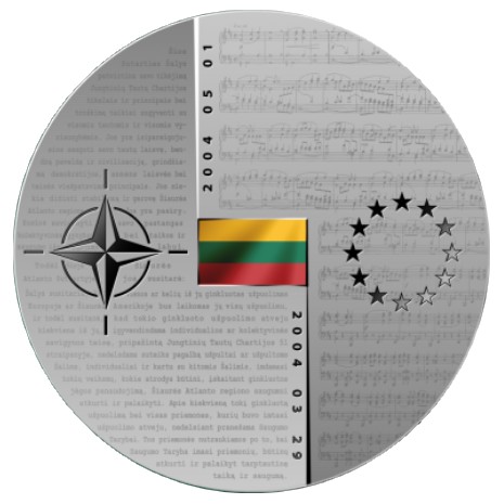 2024 20 € moneta, "20 metų ES ir NATO"