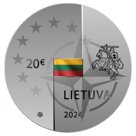 2024 20 € moneta, "20 metų ES ir NATO" - Image 2