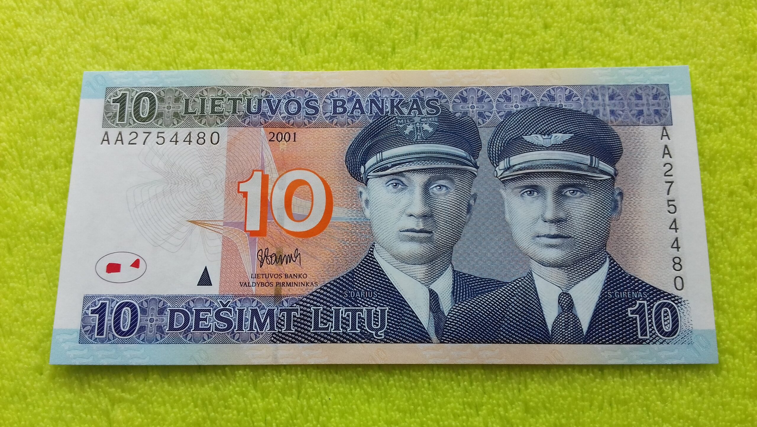 2001 10 litų UNC