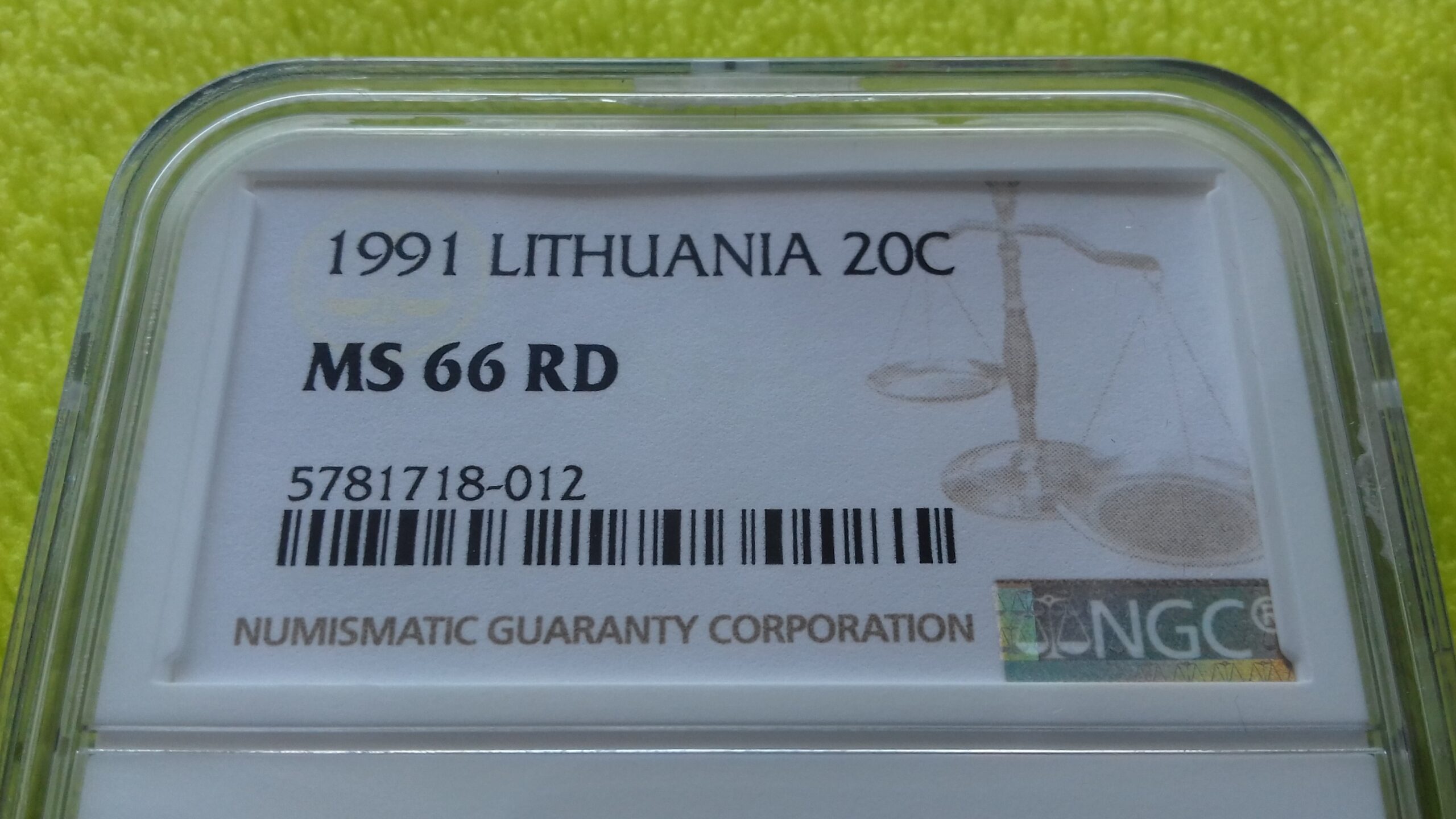 1991 20 centų MS 66 RD - Image 2