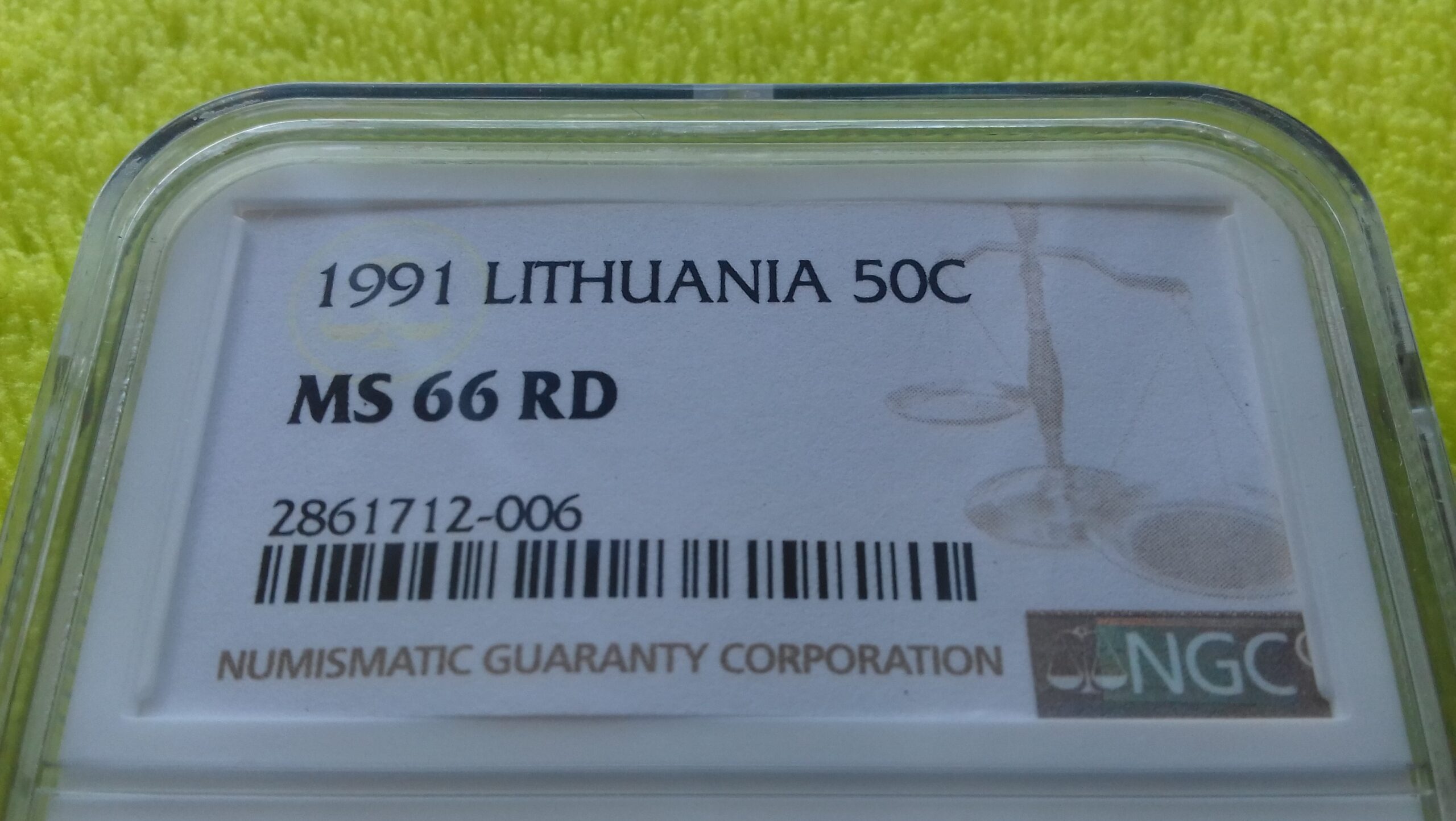 1991 50 centų MS 66 RD - Image 2