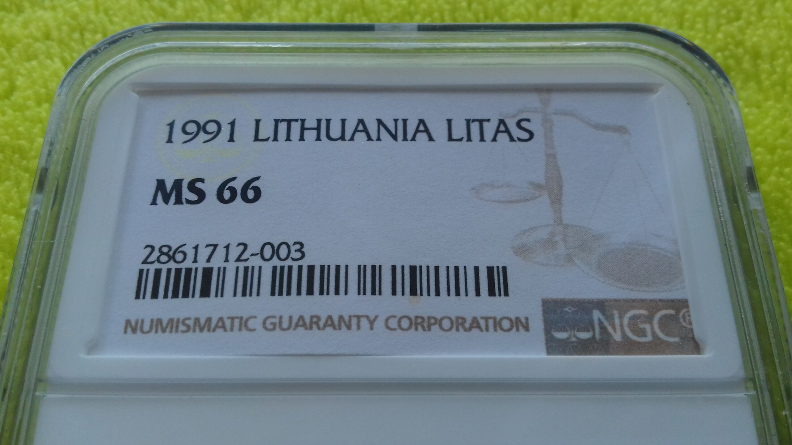 1991 1 litas MS 66 - Image 2