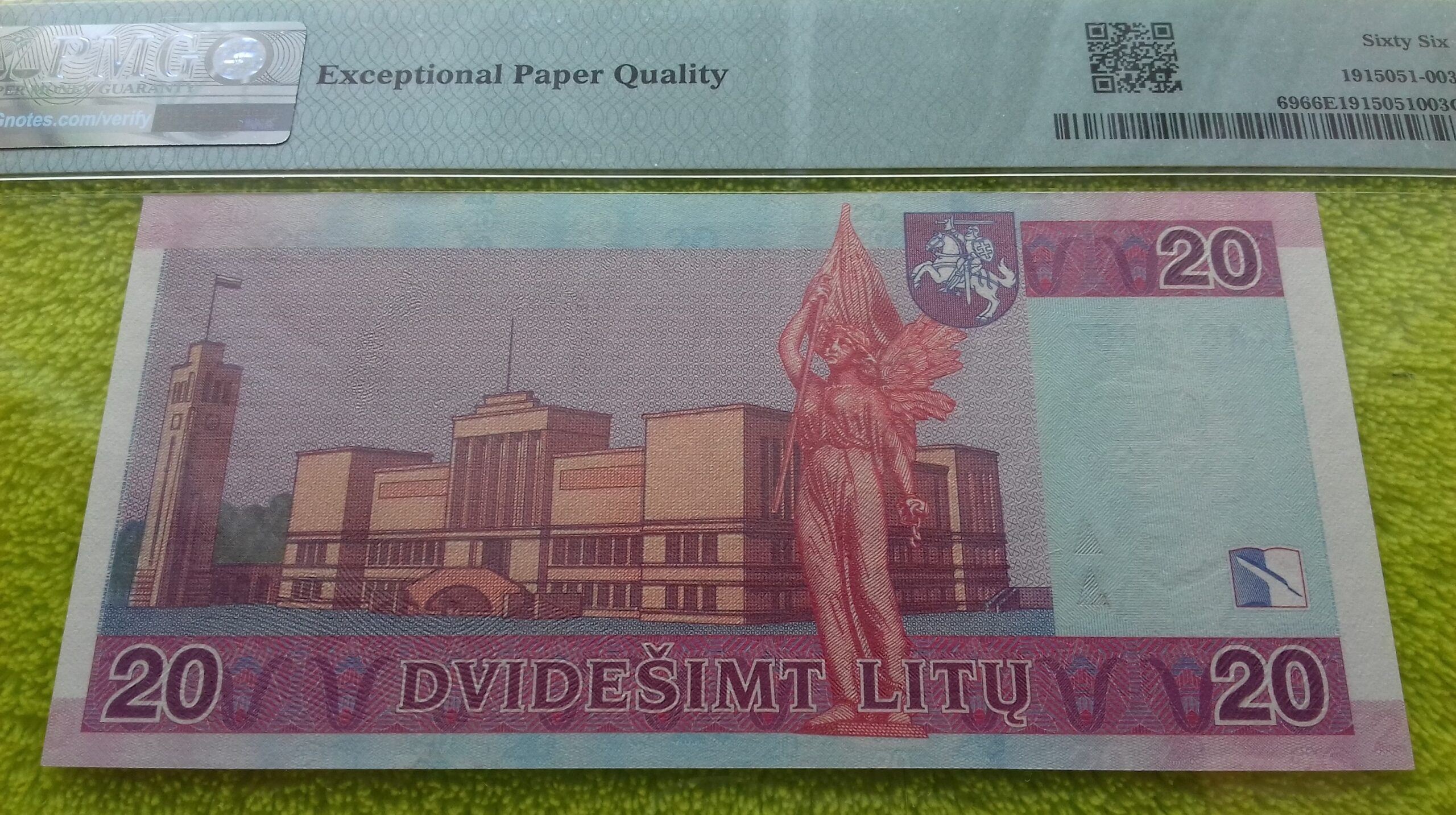 2007 20 litų UNC 66 - Image 3