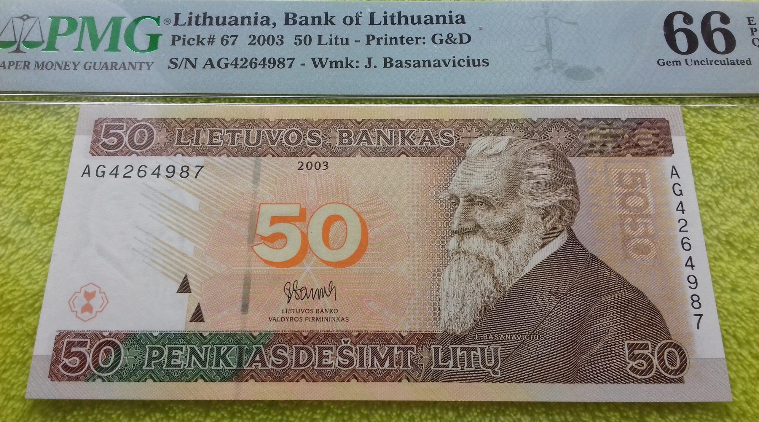 2003 50 litų UNC 66 - Image 2