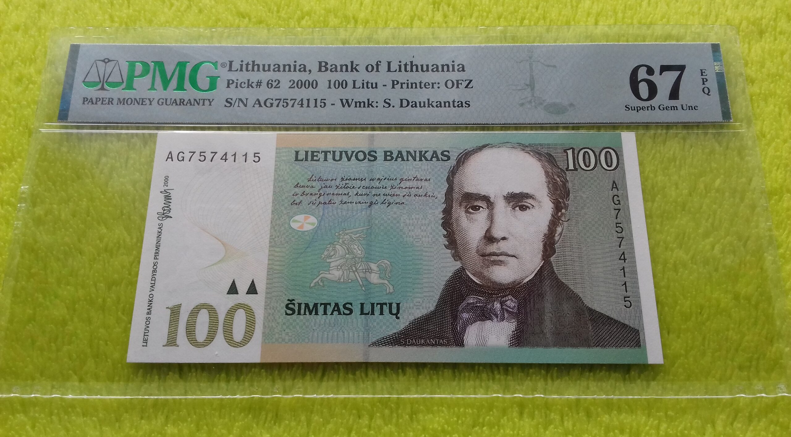 2000 100 litų UNC 67